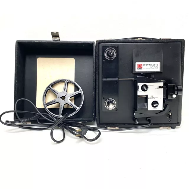 Vintage Kodak M65 Instamatic Super 8+8mm Movie Film Projector Serviced New Belts