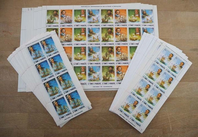1982 Sao Tome; 120 Serien Seefahrer, MiNr. 786/91, posfrisch/MNH, ME 1800,-