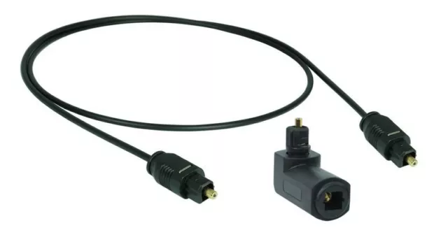 1m Optique Toslink Audio Numérique Câble Spidf + Toslink- Prise D'Angle #Rotatif