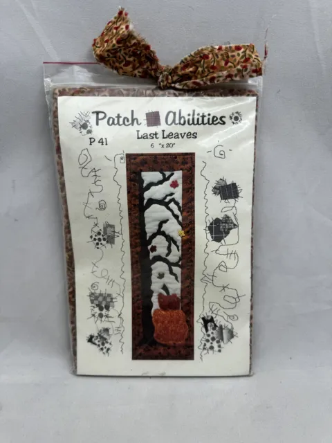 Patch Abilities Last Leaves 6 x 20 P 41 Wall Hanging Quilt Pattern Kit Fabric