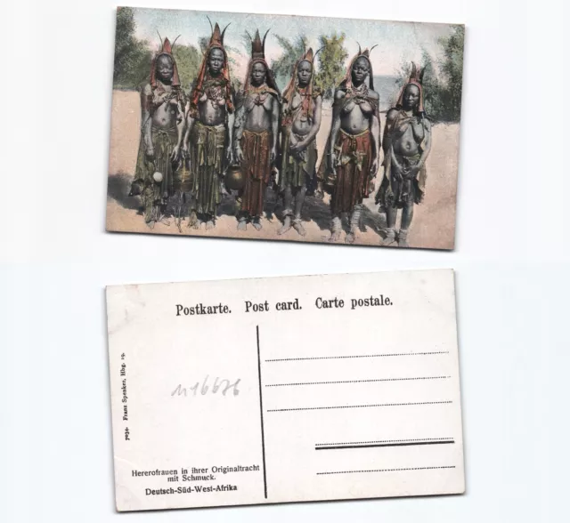 (n16676)   Ansichtskarte Hererofrauen Deutschsüdwestafrika, ungebraucht, Ve