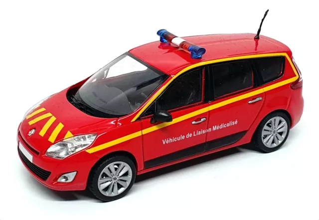 Solido 1/43 Scale 50139 - Renault Grand Scenic Pompiers Medic - Red