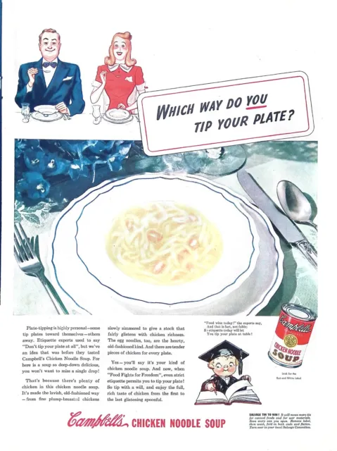 VINTAGE PRINT AD 1944 (2) Campbells Soup 