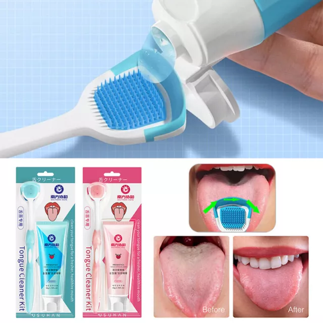 Langue Grattoir Revêtement Nettoyage Gel Frais Enlever Oral Odor- Bad Nez So *