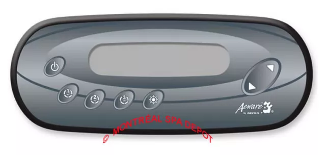 IN.K450 spa keypad Topside control Aeware by Gecko, 7-buttons with LCD display