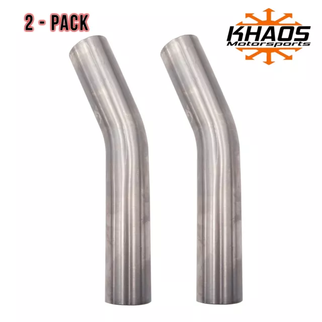 1.5" 22.5 Degree Exhaust Mandrel Bend 304 Stainless Steel 16ga 2 Pack USA SS