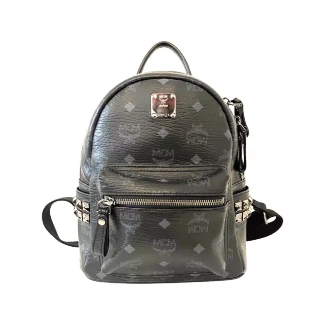 MCM Stark Bebe Boo Backpack Black Mint Exquisite