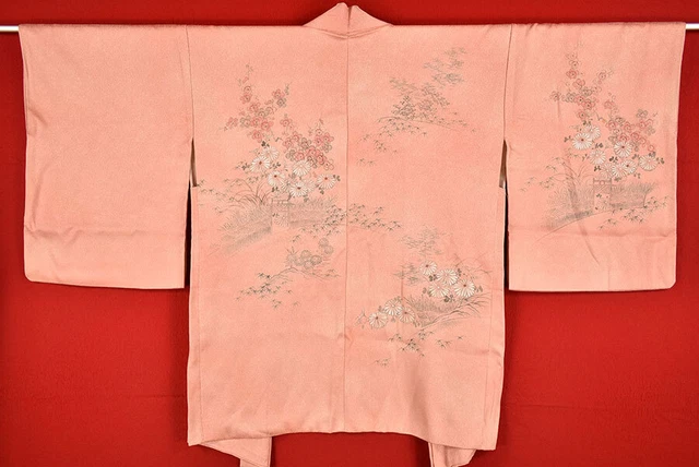 Vintage Japanese Kimono Silk Antique BORO HAORI Kusakizome Dyed/A336/595