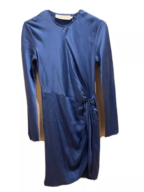 Michelle Mason US 2 UK 6 Blue Silk dress