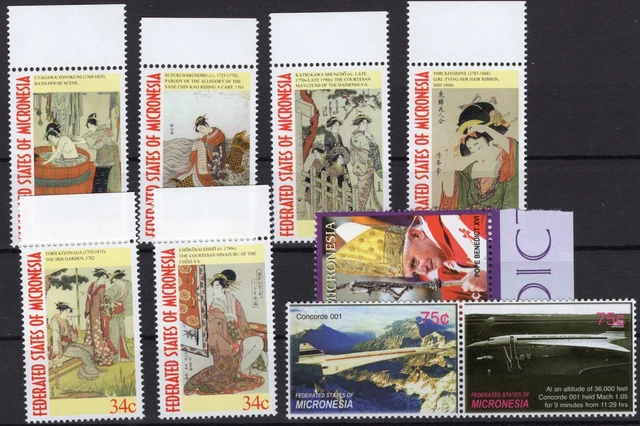 MICRONESIA  XF Mint Never Hinged Misc.New Issues, Paintings, Concorde