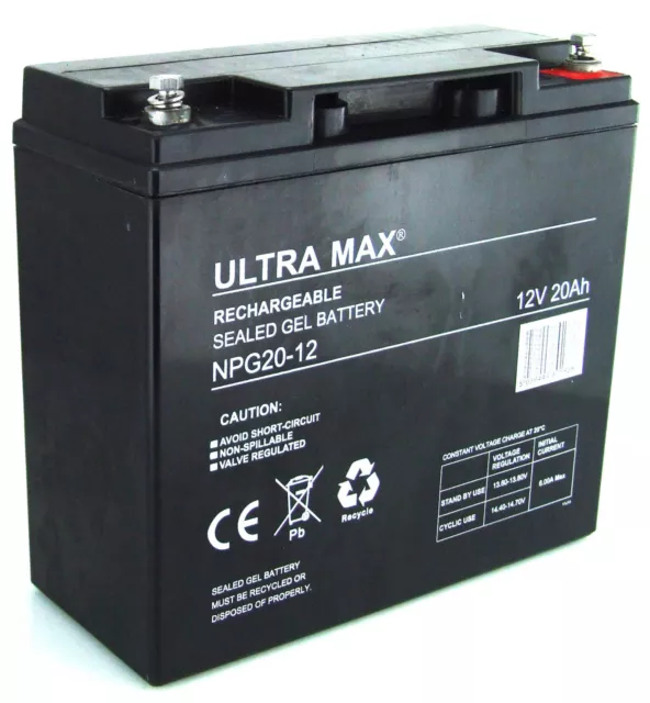 ULTRA MAX 12V 20AH GEL Battery (Replace 17AH 18AH 19AH 21AH22AH) PIGEON MAGNET