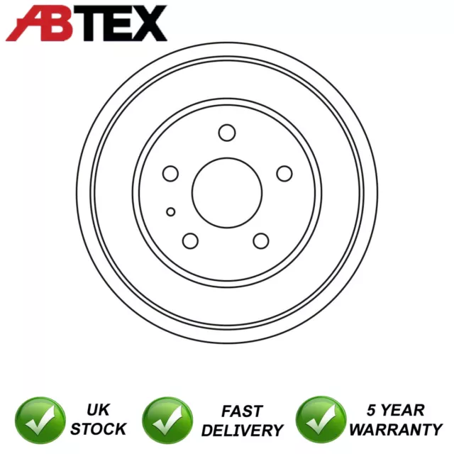 Brake Drum Rear Abtex Fits Ford Focus 2004- 3M511126BA