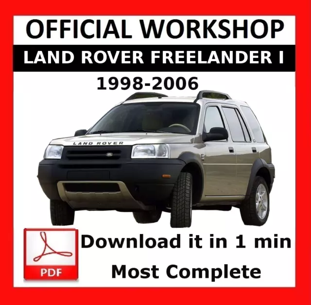 OFFICIAL WORKSHOP Manual Repair Land Rover Freelander 1998 - 2006