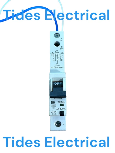 MK RCBO 6 AMP 30 mA Typ B 6A Sentry 7932s