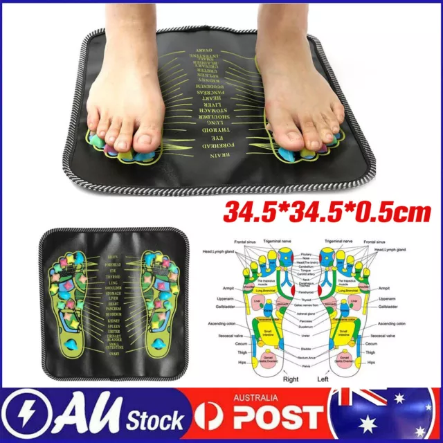 Foot Acupuncture Massage Pad Reflexology Walk Stone Mat Pad for Relax Body Pain