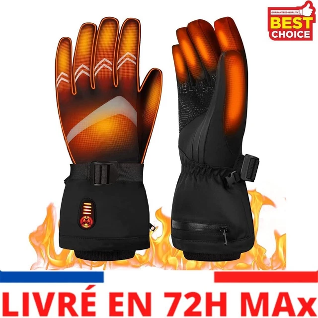 HATMIG Gants chauffants électriques rechargeables Hommes Femmes 3000 Mah batteri