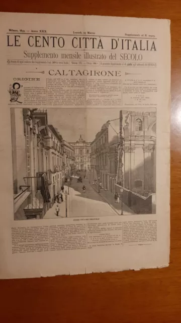 Sicilia - Catania - Caltagirone  - 1895 - Originale ! 2