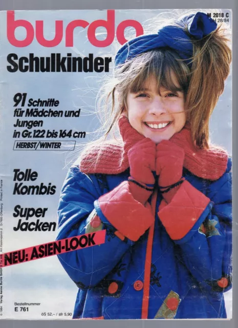 Burda - Schulkinder E 761, 91 Schnitte für Mädchen und Jungen, Herbst, Winter