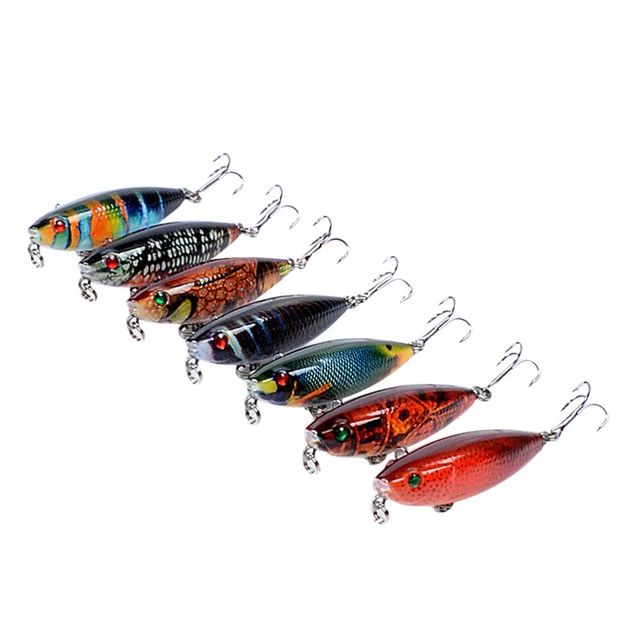 7 Pcs En Plastique Dur Appât Swimbaits Lent Naufrage De Pêche Appâts