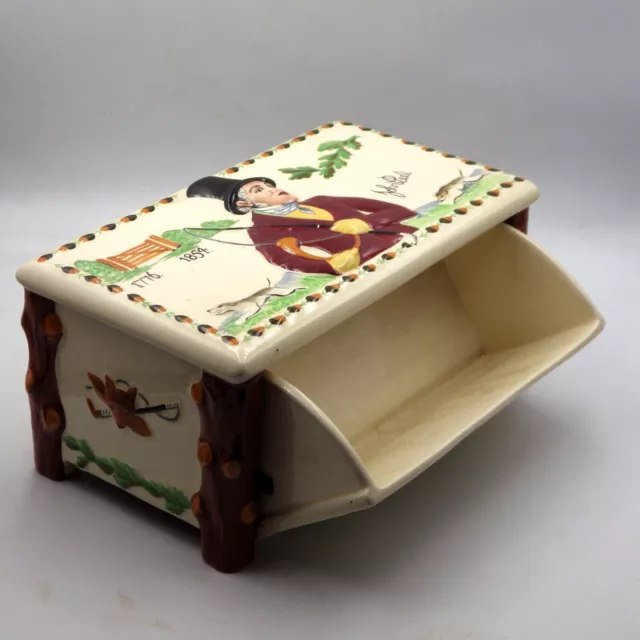 CROWN DEVON 1930s Fieldings Pottery Musical Box JOHN PEEL