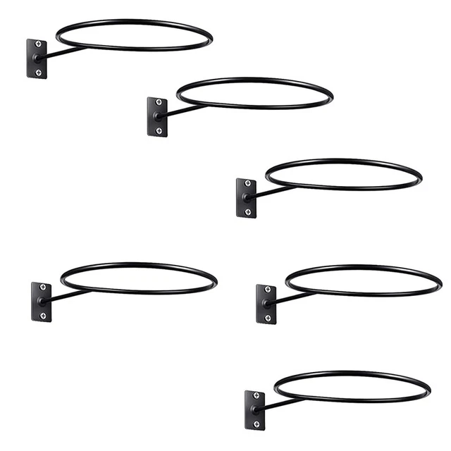 6 Pack Wall Mount Ball Display Ball Storage Ball Rack Ball Holder for Baske L3J8