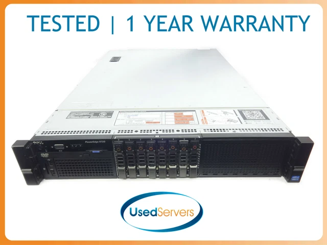 Dell Poweredge R720| 2x E5-2665 2.4GHZ=16Core| 256GB| 8x900GB 10K SAS| H710P