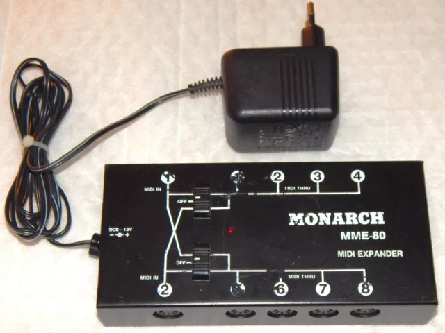 Monacor MONARCH MM-80 MIDI-EXPANDER Verteiler Thru Box Baugleich Yamaha YME8