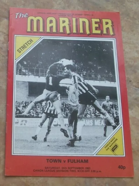 1983-84   Grimsby Town  v Fulham -  Division Two