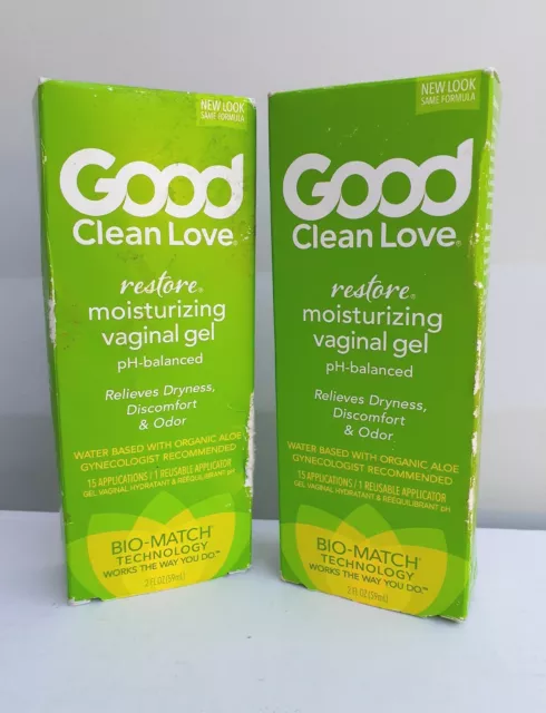 2 Good Clean Love RESTAURA el equilibrio del pH e hidrata gel vaginal 2 oz a base de agua