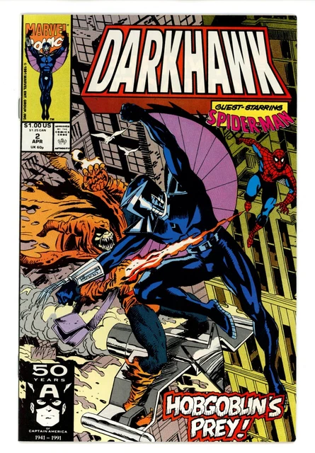 Darkhawk #2 and #3 (Marvel comics 1991)  spiderman appearance