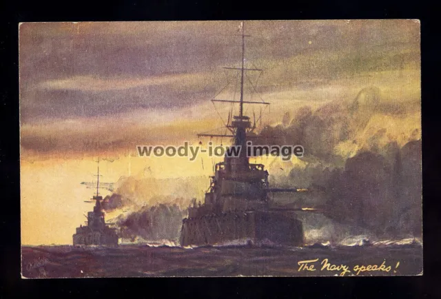 na7518 - Royal Navy Battleships/The Navy Speaks! Tuck's "Britain's Glory" p'card