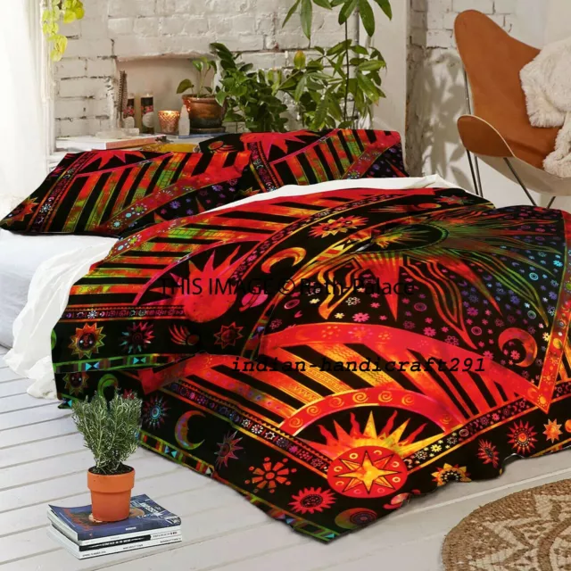 Mandala Indiano Gitana Boho Copripiumino Biancheria da Letto Dimensione Doppia