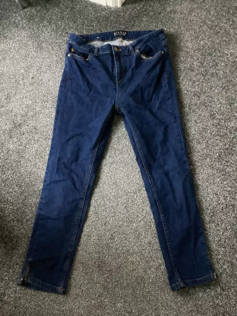 PEACOCKS MILLIE MID Rise Ankle Grazer Jeans UK 10 L26 Blue Denim Cotton Blend 7.99 PicClick UK