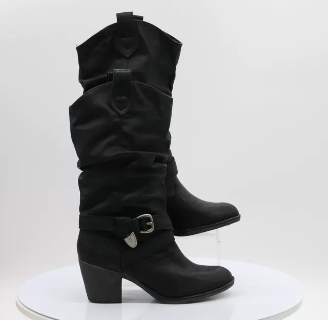 Rocketdog Ladies Uk 5 Eu 38 Black Sidestep Ii Western Boots Rrp £80 Gr