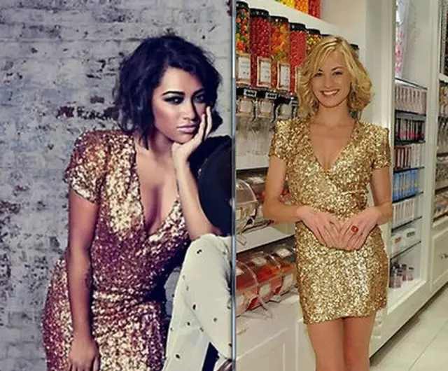 ICONIC BNWT 10 French Connection Samantha Gold Sequin Party