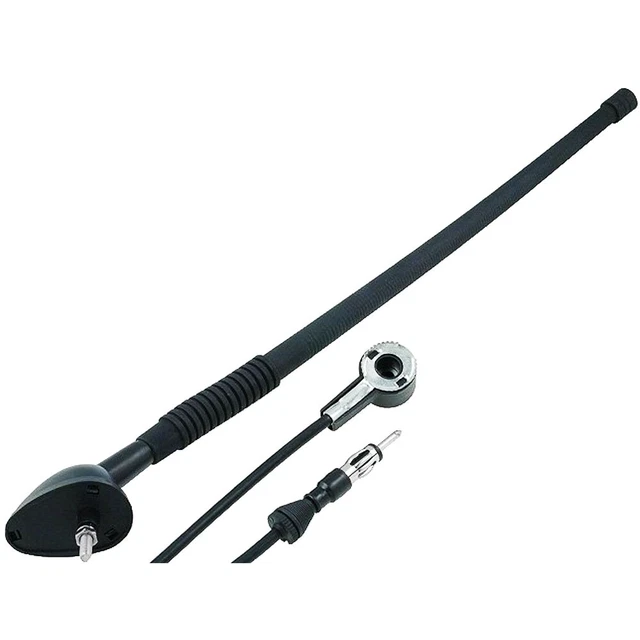 Din Male Antenna Universal Car FM AM Antenna - High Flexible Rubber ...