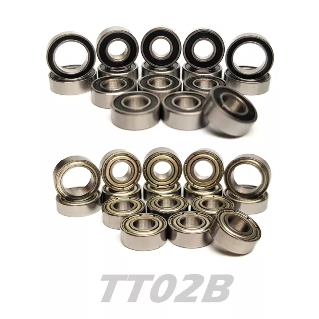 Bearing Set TAMIYA TT02B NEO SCORCHER COMPLETE 16 RUBBER/METAL Hop up Upgrade