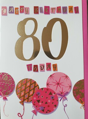 Happy Birthday Card 80th Aujourd Hui Carte D Anniversaire Eur 2 43 Picclick Fr