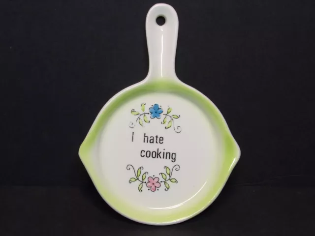 VTG. 70's/80's  "I Hate Cooking"  Kitchen Wall Hanging/Spoon Rest  Made In Japan