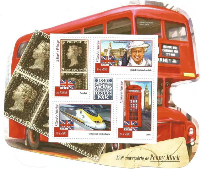 Europhilex Stamp Exhibition 2015 Anniversary Penny Black Stamp Sheetlet (Nl207)