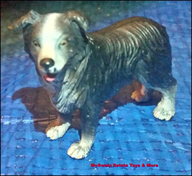 Vintage Schleich BORDER COLLIE Figure Retired 2002 Dog Toy Animal Adult