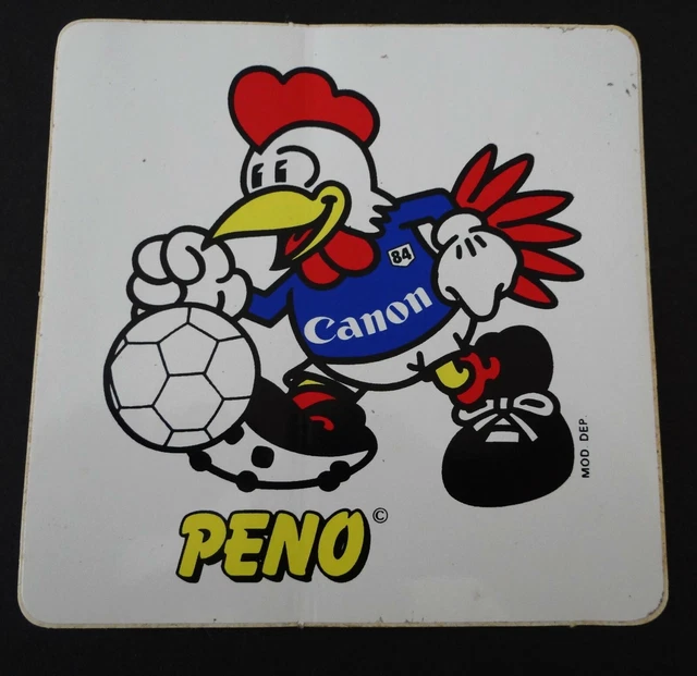 ADESIVO PUBBLICITÀ UEFA 84 Campionato Europeo Calcio 1984 Francia Canon