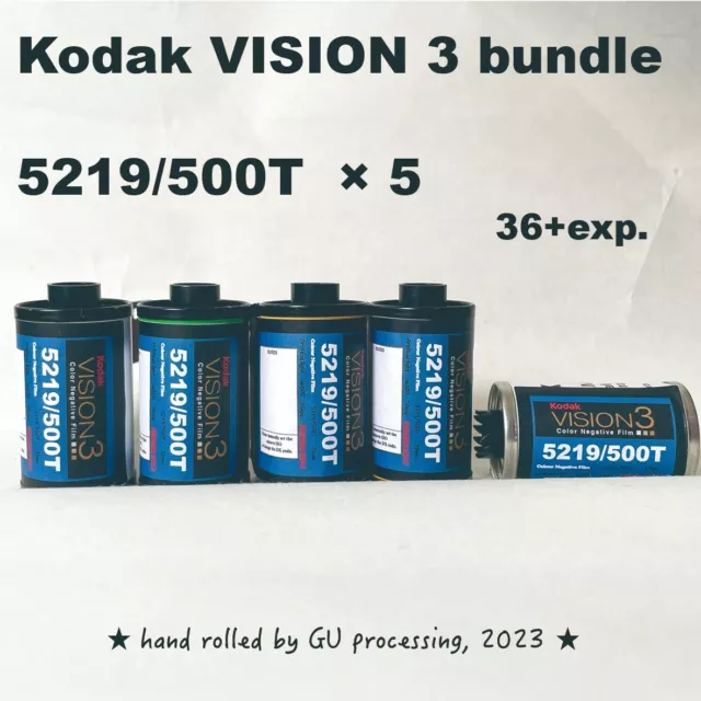 5*Kodak 5219/500T Vision 3 Film /35mm 36exp. (up to 40exp.) bundle