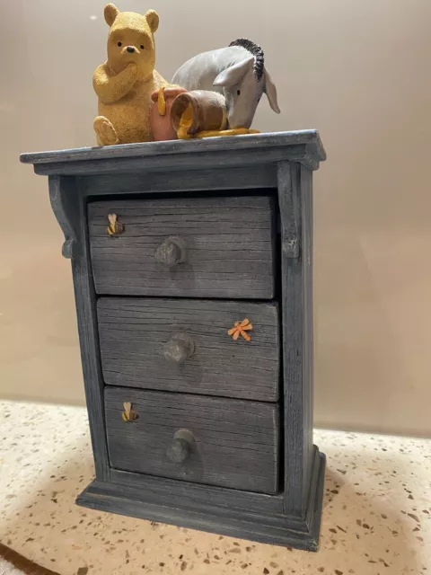 Classic Pooh Border Fine Arts Winnie The Pooh & Eeyore Chest Of Drawers *VGC*