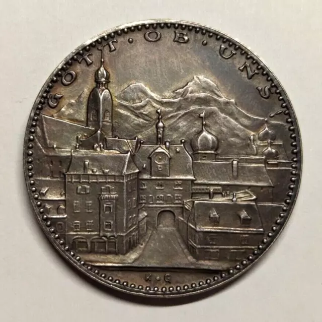 1930 Karl Goetz Silbermedaille - 600 Jährige Markt-Jubiläum der Stadt Rosenheim