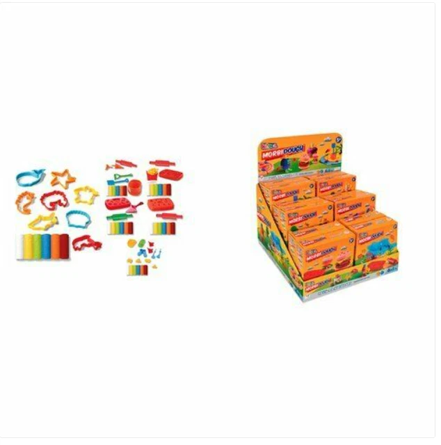 Set 6 Vasetti 25 Gr Pasta Modellabile Morbido' Kidea Assortiti Con Formine Globo
