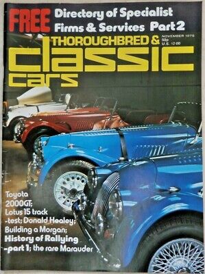 Thoroughbred & Classic Cars Magazine Nov 1975 Morgan Toyota 2000GT  Marauder