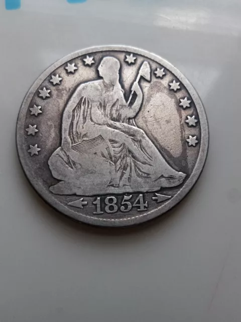 1854 O Seated Liberty Half Dollar 50C Arrows Ungraded 90% Silver US Coin