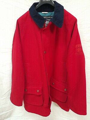 Raybest giubotto giaccone barbour jacket montgomery coat rosso uomo men tg XL