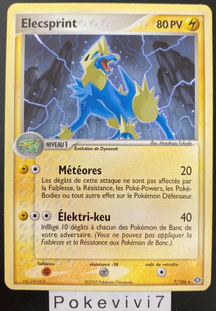 Carte Pokemon ELECSPRINT 7/106 Rare Bloc EX EMERAUDE FR OCCASION